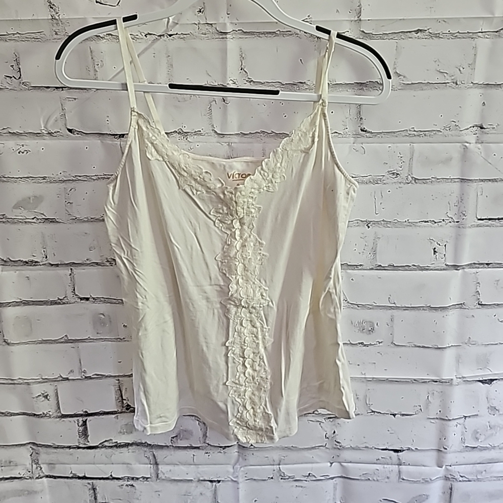 Cream lace tank